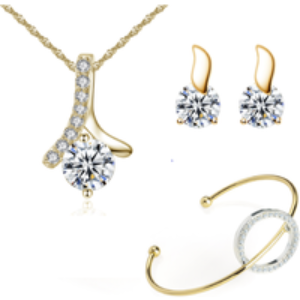 Crystal Jewellery Gift Set - 3-Piece Matching Necklace
