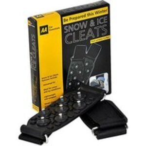 Unisex Black AA Snow & Ice Cleats - Essential Winter Traction Gear | Wowcher