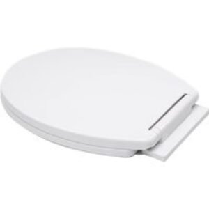 Soft Close Polypropylene Toilet Seat with Fixings - Modern White