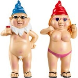 Naughty Naked Garden Gnome Ornament - Weather-Resistant Resin Outdoor Décor | Wowcher