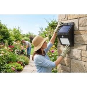 Solar LED Security Wall Light - Weatherproof Motion Sensor Outdoor Lamp | Wowcher