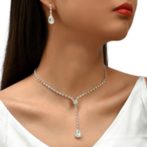 Exquisite Crystal Tear Drop Jewelry Set | Wowcher