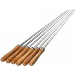 5pc Metal BBQ Kebab Skewers - Stainless Steel Grilling Tools | Wowcher