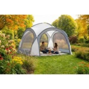 Garden Gear Weather-Resistant Event Dome Gazebo - Spacious 12ft Outdoor Shelter with Mesh & Sunshade Walls | Wowcher