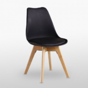 Jensen Solid Wood Dining Chair - Faux Leather