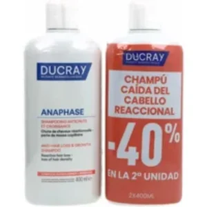 Ducray Anaphase Champú Caída Del Cabello Reaccional 2x400ml