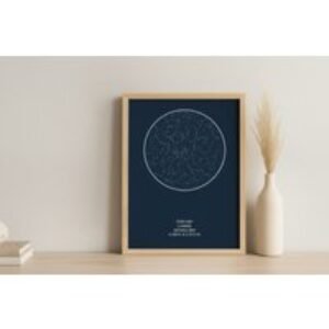 Personalised Star Constellation Wall Art Map - Custom Modern Print