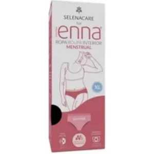 Enna Menstrual Hipster Brief Black Heavy Flow Size XL Day & Night