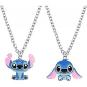 Enchanting Lilo & Stitch Blue Ohana Silver Necklace | Wowcher