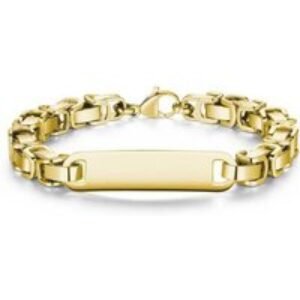 Luxurious Gold-Plated 316L Stainless Steel Men's Bracelet | Wowcher