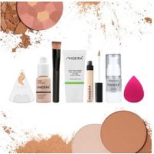 Phoera 7-Piece Complete Makeup Kit - Long-Lasting Liquid Foundation & Concealer
