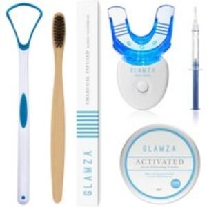 Manual Teeth Whitening & Charcoal Oral Care Kit - Bamboo Toothbrush