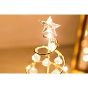 Luxury LED Crystal Christmas Tree Lamp - 3 Sizes & 2 Colours | Wowcher