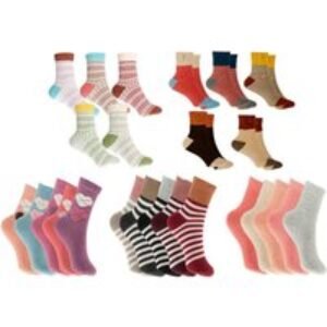 Black Women's Wool-Blend Thick Socks - 5 Pairs! | Wowcher