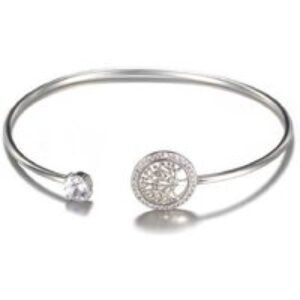 Exquisite Silver Bangle & Earrings Gift Set - XmasBox | Wowcher
