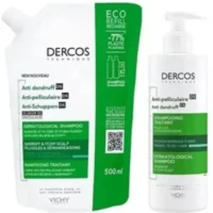 Vichy Dercos Anti-Dandruff Shampoo for Normal To Oily Hair 390ml Set 2 Pieces