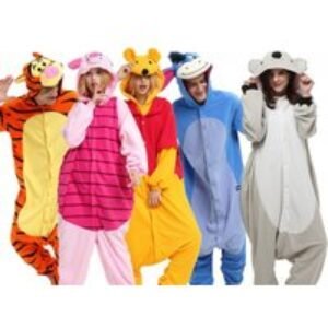 Winnie The Pooh Kids 100% Flannel Unisex Onesie - Cosy Cartoon Pyjamas