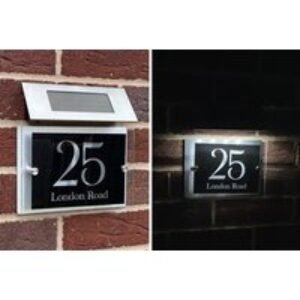 Personalised Solar LED Outdoor House Sign - Weatherproof