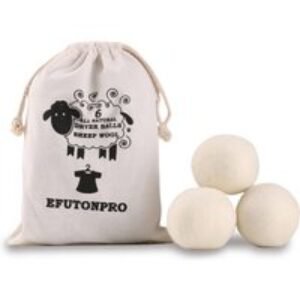 6-Pack Reusable Wool Dryer Balls - Eco Laundry Softener