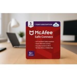 McAfee 2026 Safe Connect VPN 5 Devices | Wowcher