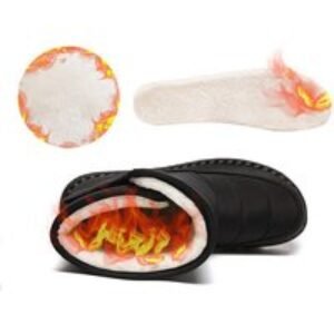 Black Women's Warm Ankle Boots - Faux Fur Lined & Water Resistant | Wowcher