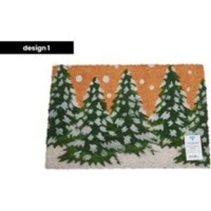 Anti-Slip Christmas Doormat - 12 Festive Coir Designs for Indoor & Outdoor Use | Wowcher