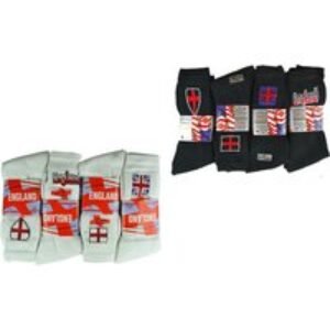 Women's 12 Pack England Flag Unisex Thermal Socks - Black or White | Wowcher