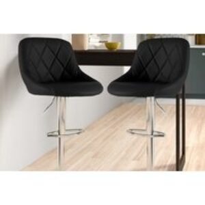 Set of Madrid Adjustable Breakfast Barstools - Multiple Colours | Wowcher