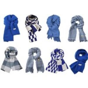 Unisex Blue Checked Scarf - 8 Designs! | Wowcher