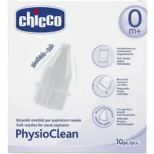 Chicco PhysioClean Soft Nozzles For Nasal Aspirator 0M+ 10 Units