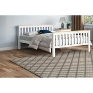 Elegant Wooden Bed Frame with Mattress Options | Wowcher