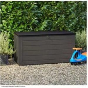 680L Weatherproof Lockable Garden Storage Box with Sit-On Lid - Durable Outdoor Storage Solution | Wowcher