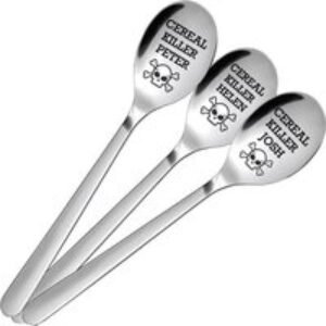 Personalised Stainless Steel 'Cereal Killer' Spoon - Engraved Tableware