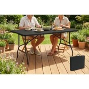 6ft Heavy Duty Folding Outdoor Table - Portable Event