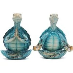 Mini Yoga & Meditation Sea Turtle Garden Statue - Outdoor Resin Ornament