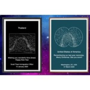 Personalised Constellation Map - Custom Star Chart Poster or Canvas for One - Online Order with Map Share Online | Wowcher