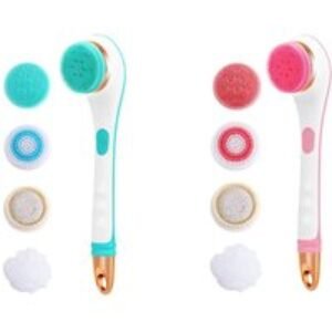 Electric Body Scrubber Brush Set - Spa-Quality Skin Exfoliation | Wowcher