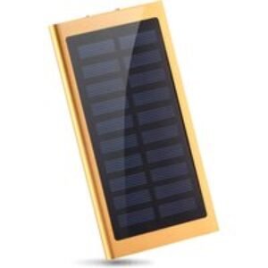 Dual Solar Power Bank with LED Light - Universal Portable Charger