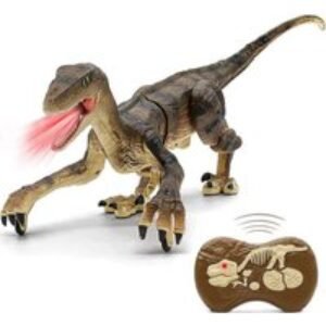 Remote Control Walking & Roaring Velociraptor Dinosaur Toy - Ages 6+