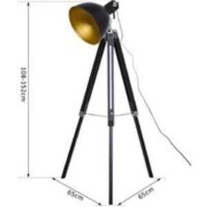 HOMCOM Industrial Dimmable Floor Lamp - Modern Standing Light