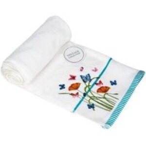 Embroidered Turkish Cotton Bathroom Towels - 100% Cotton