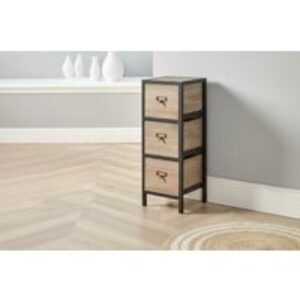 Derwent Solid Wood 3-Drawer Bedroom Storage Unit - Grey