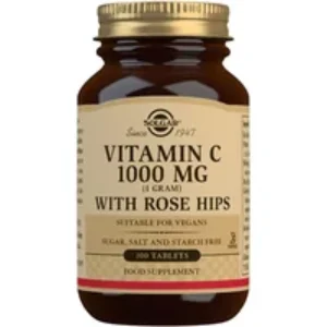 Solgar Vitamin C 1g 100 Tablets with Rose Hip