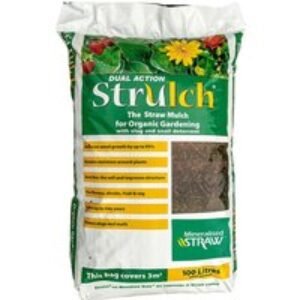 Strulch Organic Garden Mulch - Weed Control & Soil Enrichment (1