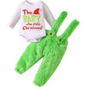 Baby Grinch- Christmas Outfit - Soft Cotton Fancy Dress