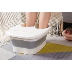 Portable Collapsible Bubble Bath Foot Spa with Lid | Wowcher