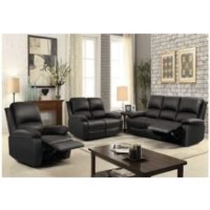 Modern Faux Leather Reclining Sofa Set - 3+2+1 Seater