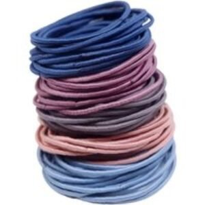 Unisex Black 100 Multi-Colour Elasticated Hair Bands - Stretchable
