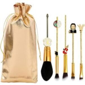 5Pcs Wednesday Addams  Makeup Brush Set - Cruelty-Free