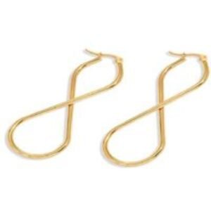 Glamorous Gold Tone Infinity Hoop Earrings | Wowcher